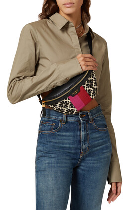 Spade flower Jacquard Belt Bag